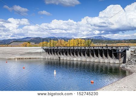 The Jackson Lake Dam in the Grand Teton National Park