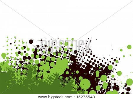 grunge halvton bakgrund i grönt och svart med kopia utrymme