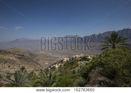remote Wakan Village in the mountains of Oman