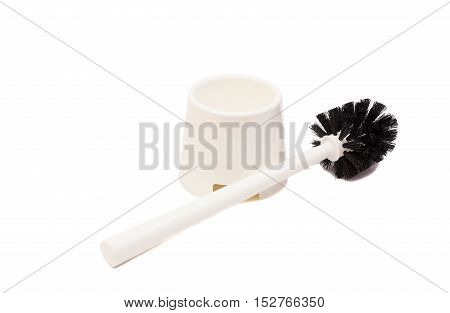 Toilet brush isolated on a white background