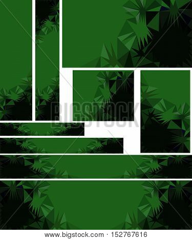Set of various dimension low polly wallpapers for web and mobile applications