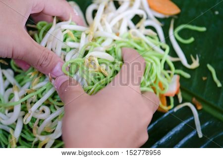 Wantan noodles a Cantonese Chinese cuisine served dry with soy sauce and roast pork.