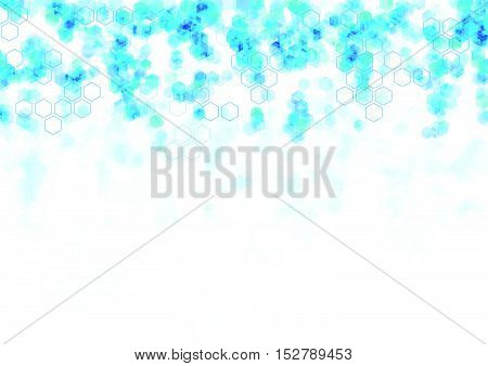 geometric Hexagon abstract vector background science blue