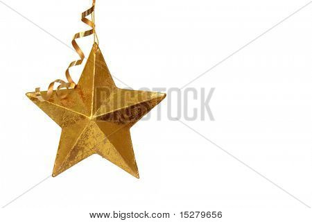 Goldene Sterne Christbaumkugel.