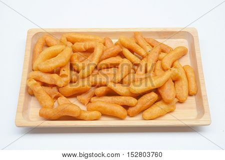 deep-fried dough stick (Patongko) in a dish