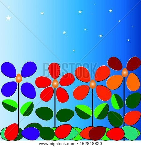 flowers and light in the Easter night