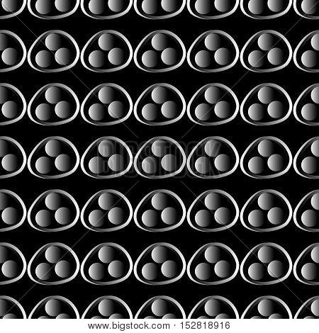 view inside gray deformed dots (3D image)