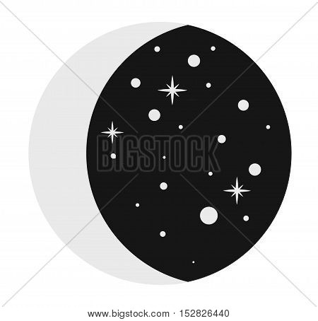 Phases of the moon nature cosmos cycle satellite surface. Whole cycle from new moon month to full surface star astrology sphere. illustration moon month astronomy space lunar.