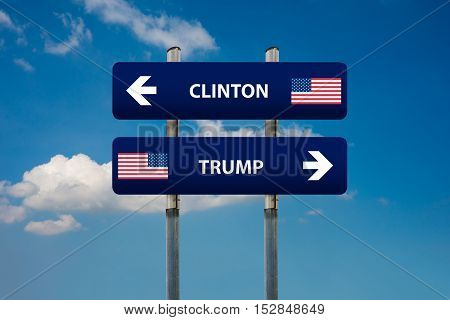 concept of 2016 USA elections (Clinton vs Trump)
