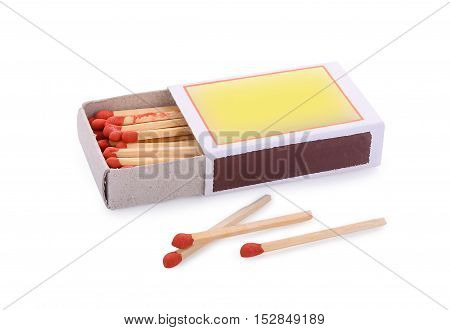 box of matches isolated on white background