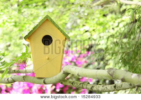 Malý holubník na stromě.