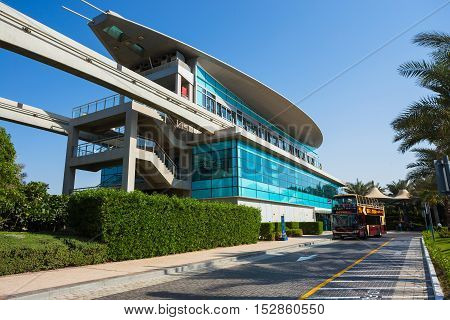 Monorail Station On A Man-made Island Palm Jumeirah