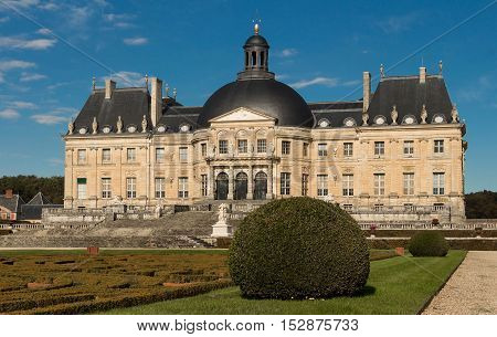 The Vaux-le-Vicomte is a Baroque French castle constructed from 1658 to 1661 for Nicolas Fouquet the superintendant of Finances of Louis XIV.