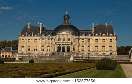 The Vaux-le-Vicomte is a Baroque French castle constructed from 1658 to 1661 for Nicolas Fouquet the superintendant of Finances of Louis XIV.