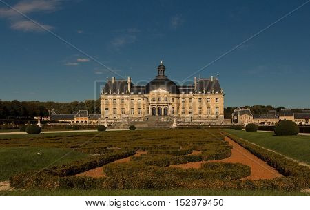The Vaux-le-Vicomte is a Baroque French castle constructed from 1658 to 1661 for Nicolas Fouquet the superintendant of Finances of Louis XIV.