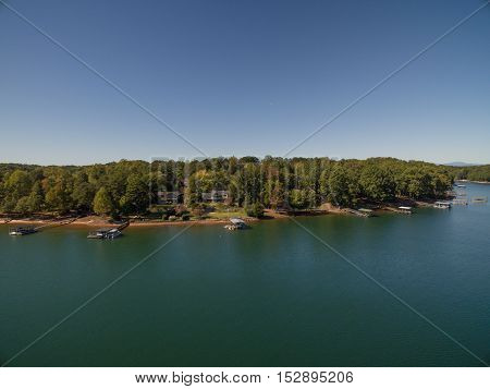 Aerial picture of Lake House in South Carolina