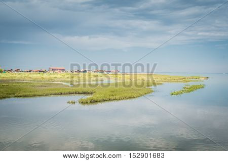 Fishermen's Houses In Arcachon, French Town In The Aquitaine Region, Famous For Oysters, France