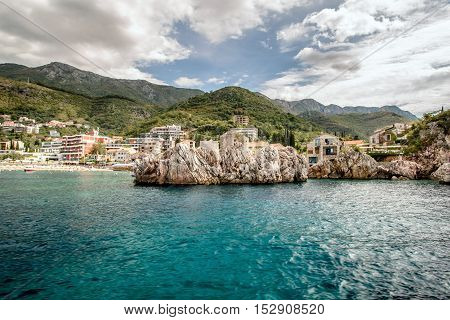 view of the bay from the sea Pržno
