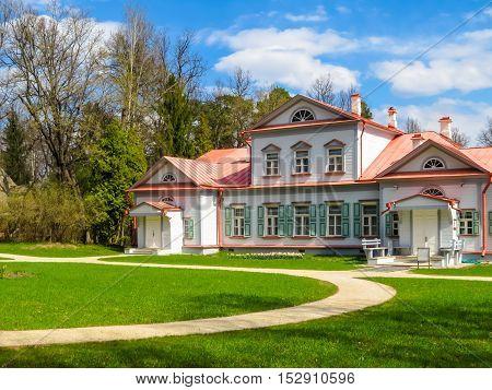 ABRAMTSEVO, RUSSIA - MAY 1 2016: Memorial manor Abramtsevo artistic and literary museum-reserve. Main Manor House