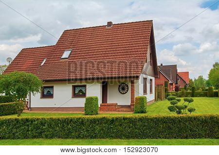 Row of Houses in Small City of Germany