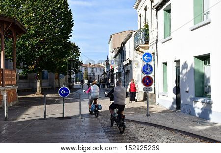 La Couarde sur Mer France - september 26 2016 : the picturesque village in autumn