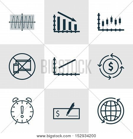 Set Of 9 Universal Editable Icons For Project Management, Airport And Tourism Topics. Includes Icons