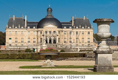 The Vaux-le-Vicomte is a Baroque French castle constructed from 1658 to 1661 for Nicolas Fouquet the superintendant of Finances of Louis XIV.