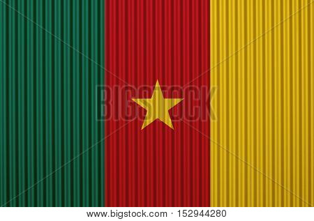 Flag On Corrugated Iron