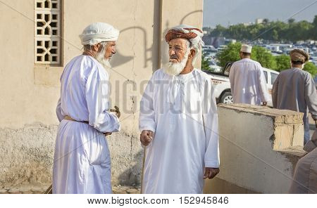 Nizwa Oman October 13th 2016: omani man at the market