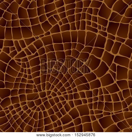 Brown leather texture seamless pattern background. Vector illustration 