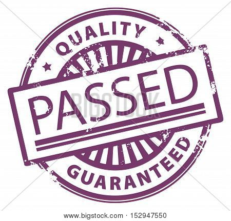 Grunge rubber stamp with the word passed written inside the stamp, vector illustration
