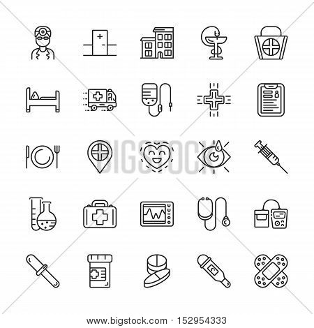 Medical line icons. Vector elements eps 10
