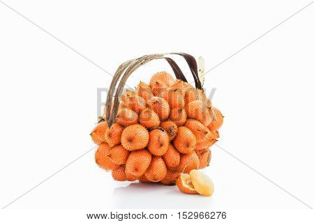 Wintergreen fruit on a white background .