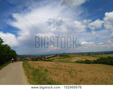landscape nature beautiful blue sky summer time