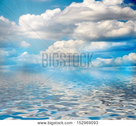 endless expanses of the ocean and sunny sky