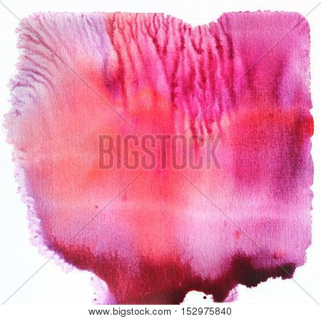 Watercolor raster colorful background, blot. Modern raster illustation
