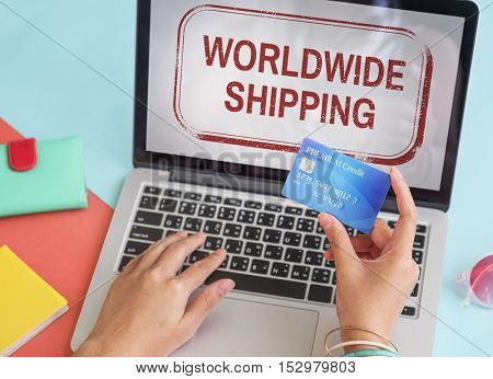 Worldwide Shipping Delivery Express Graphic Concept