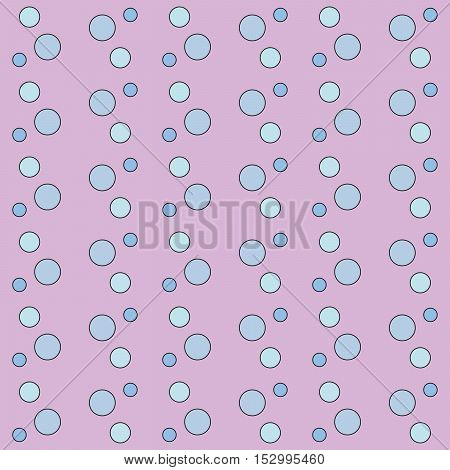 Round seamless pattern. Seamless retro circle pattern. Dotted round seamless background, pattern, ornament for wrapping paper, fabric, textile, website, wallpaper. Vector illustration
