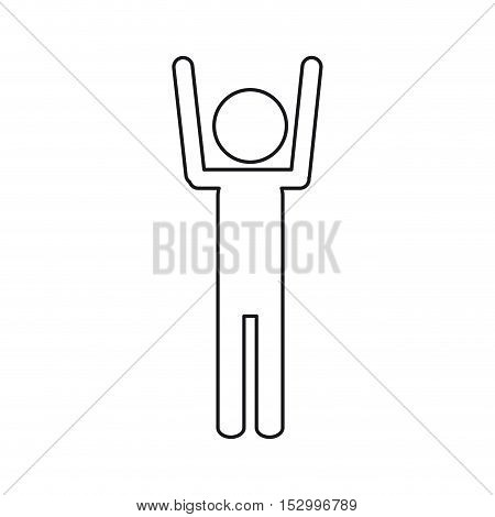 Pictogram. Icon people person and figure theme. Isolated design. Vector illustration