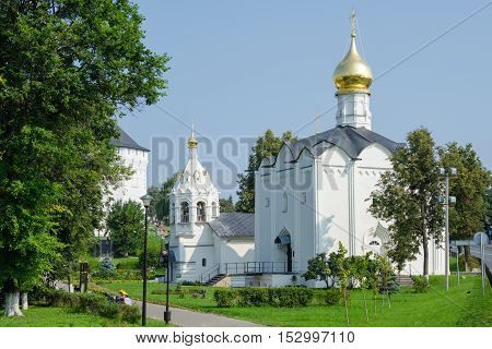 Sergiev Posad - August 10, 2015: View Of Friday Church And Bell Tower Standing Next To Sergiev Posad