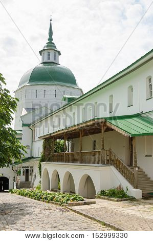 Sergiev Posad - August 10, 2015: View Of The Water Tower And The Wall Adjacent To It On The Part Of