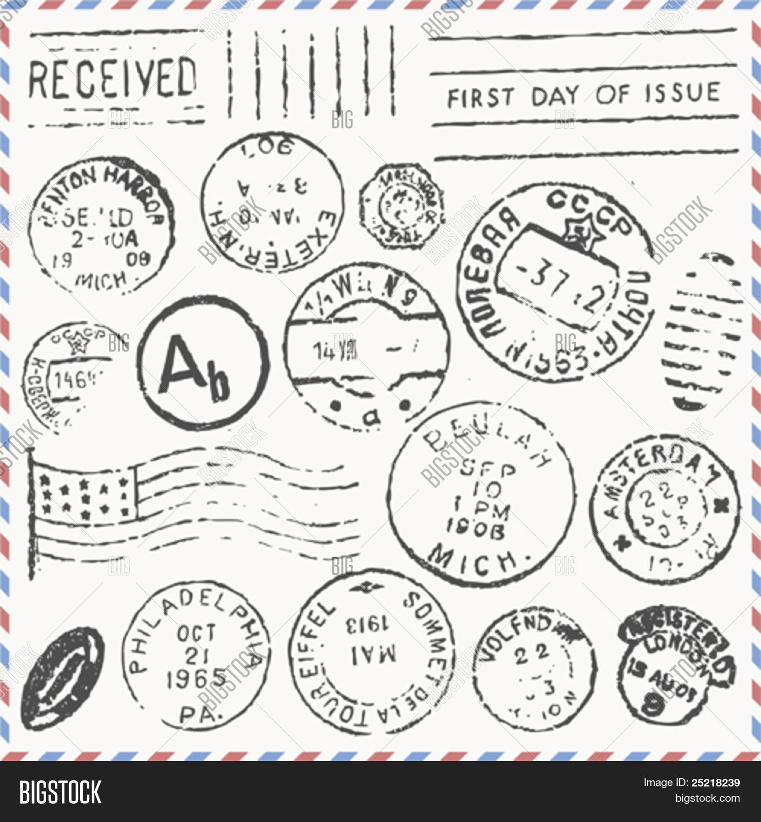 vector set vintage vector