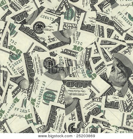 Řezání sto dolarů. Bezešvá tapeta