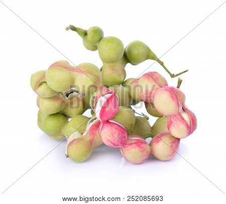 A Manila Tamarind Isolated On White Background