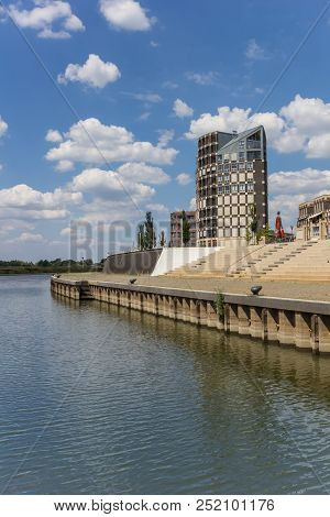 Apartment Building At The Ijssel Riverfront In Doesburg, Netherlands