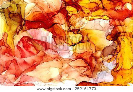 Alcohol Ink Texture. Fluid Ink Abstract Background. Art For Design.