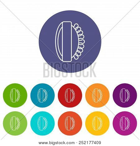 Massage Brush Icons Set Vector Color For Any Design