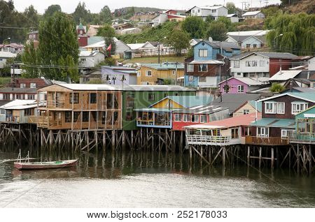 Colorful Palafito Houses - Castro - Chile