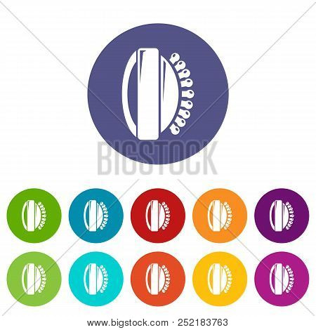 Massage Brush Icons Set Vector Color For Any Design
