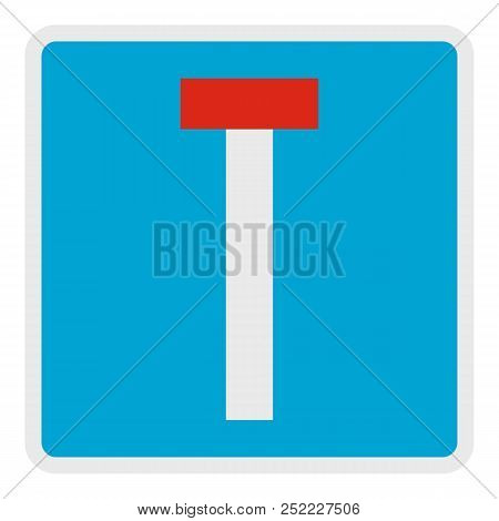 Road Deadlock Icon. Flat Illustration Of Road Deadlock Icon For Web.